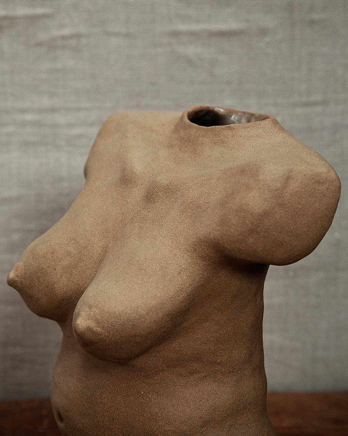 Female Torso #2, Tan Clay