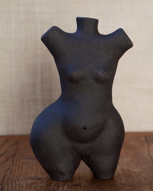 Venus Figure Sculpture #1, Black clay